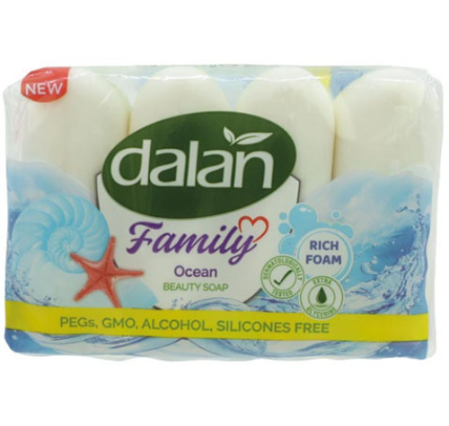 Мыло Dalan Family Beauty Soap Ocean, 75 г × 4 шт (300 г) 