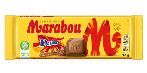 Плитка шоколада Marabou Daim, 90 г 