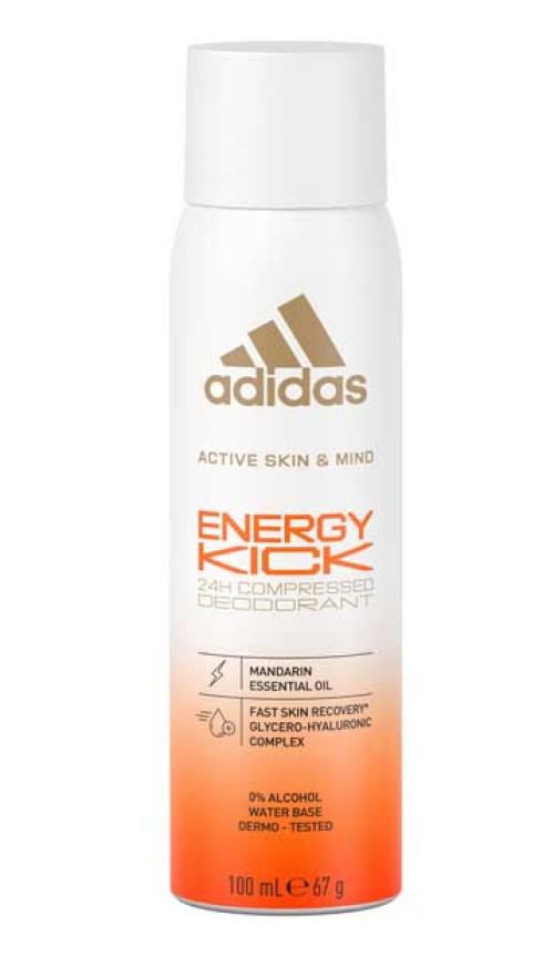 Дезодорант-спрей Adidas Active Skin & Mind Energy Kick Compressed, 100 мл 