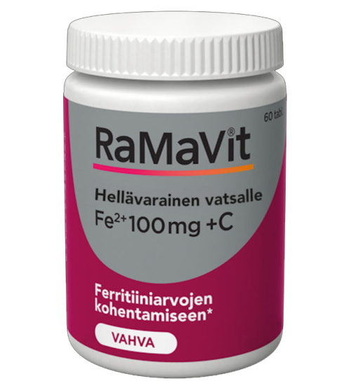 Пищевая добавка Bioteekki Ramavit с железом, 100 мг, 60 таблеток 