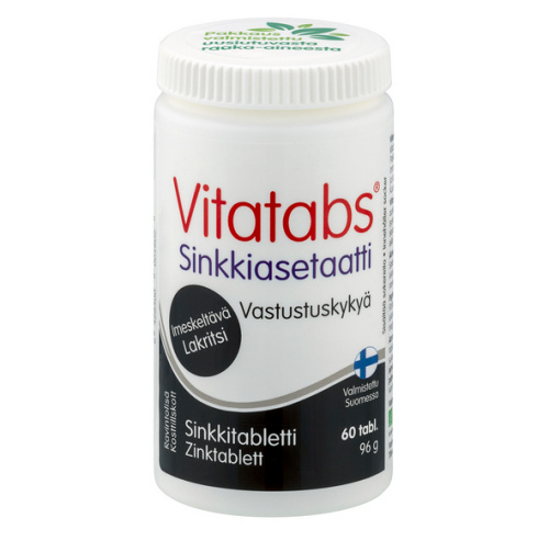 Vitatabs Цинк Ацетат со вкусом лакрицы, 60 табл