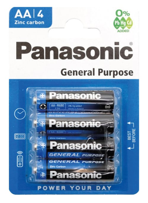 Panasonic Батарейки General Purpose АА/R6, 4 шт.