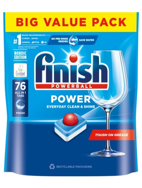 Finish Power All in 1  Табл. для посудомоечной машины 76шт 