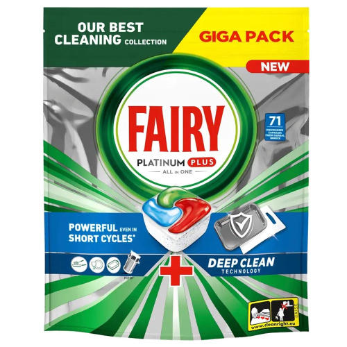 Fairy Platinum plus All in One Deep Clean Капсулы для посудомоечной машины 71 шт