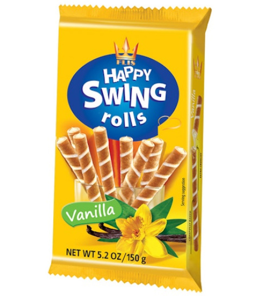 Happy Swing Rolls Вафельные трубочки с Ванильной начинкой 150 г