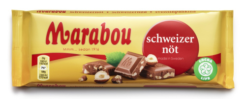 Marabou Швейцарский орех 100г