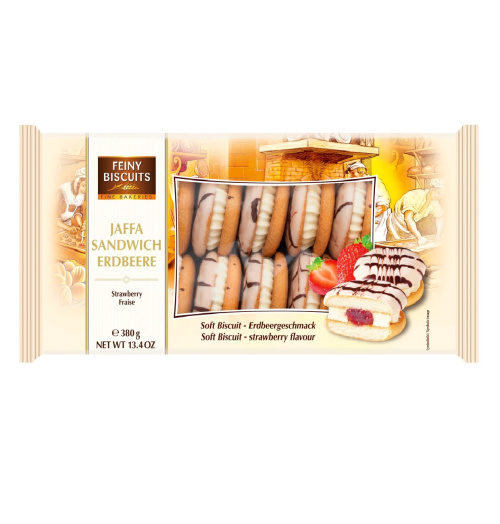 Feiny Biscuit Jaffa Sandwich Печенье с клубничным кремом 380гр.