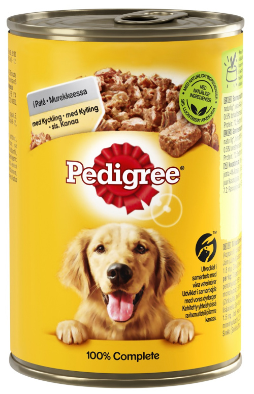 Pedigree Корм для собак мясной с курицей  400г  