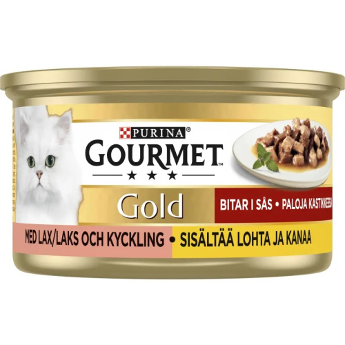 Gourmet Gold Лосось и курица в соусе 85г 