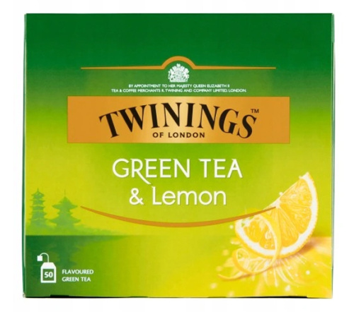 Twinings Зеленый чай с лимоном 50 шт