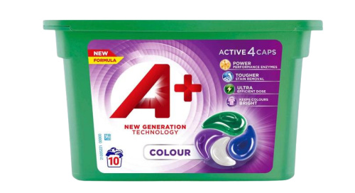 A+ Active4 Caps Colour Капсулы для стирки 10шт 