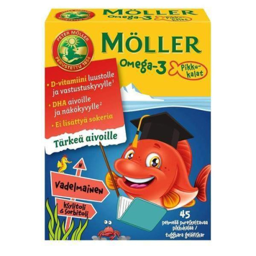 Möller Little Fish 45шт Омега-3 Малина