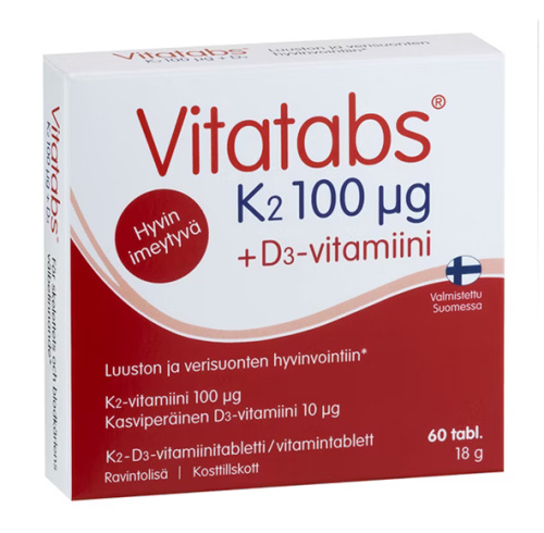 Vitatabs K2 100 µg + D3 витамины 60 таблеток