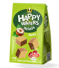 Happy Wafers &#1052;&#1080;&#1085;&#1080;-&#1074;&#1072;&#1092;&#1083;&#1080; &#1089; &#1085;&#1072;&#1095;&#1080;&#1085;&#1082;&#1086;&#1081; &#1086;&#1088;&#1077;&#1093; 100 &#1075;