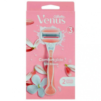 Gillette Venus ComfortGlide Spa Breeze &#1057;&#1090;&#1072;&#1085;&#1086;&#1082; &#1076;&#1083;&#1103; &#1073;&#1088;&#1080;&#1090;&#1100;&#1103; + 2 &#1089;&#1084;&#1077;&#1085;&#1085;&#1099;&#1077; &#1082;&#1072;&#1089;&#1089;&#1077;&#1090;&#1099;