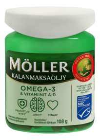 M&#246;ller Omega-3 &amp; &#1042;&#1080;&#1090;&#1072;&#1084;&#1080;&#1085;&#1099; A-D 120 &#1082;&#1072;&#1087;&#1089;&#1091;&#1083;.